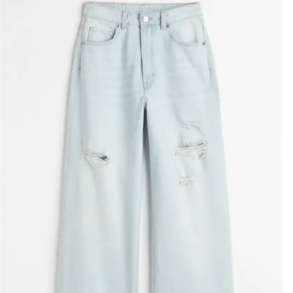 H&M wide leg ripped jeans - Picture 3 of 7